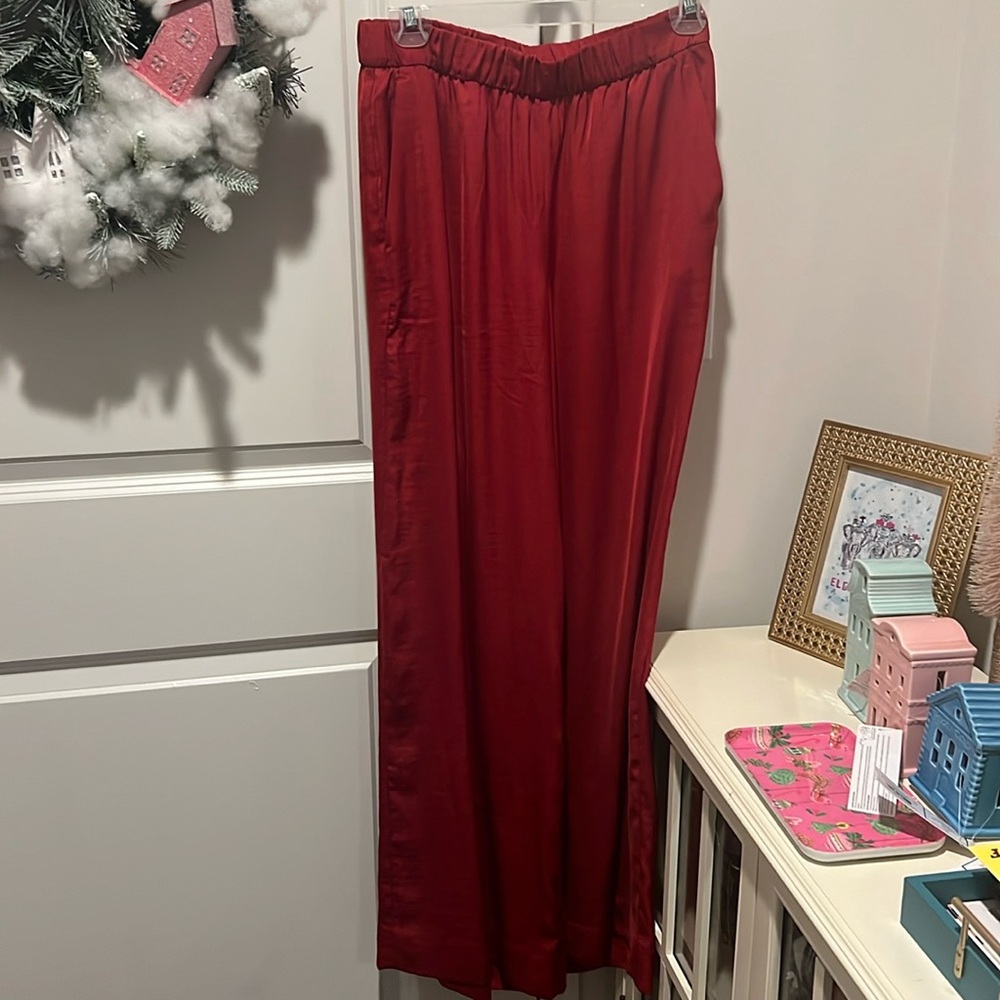 Banana Republic Silky Red Pants